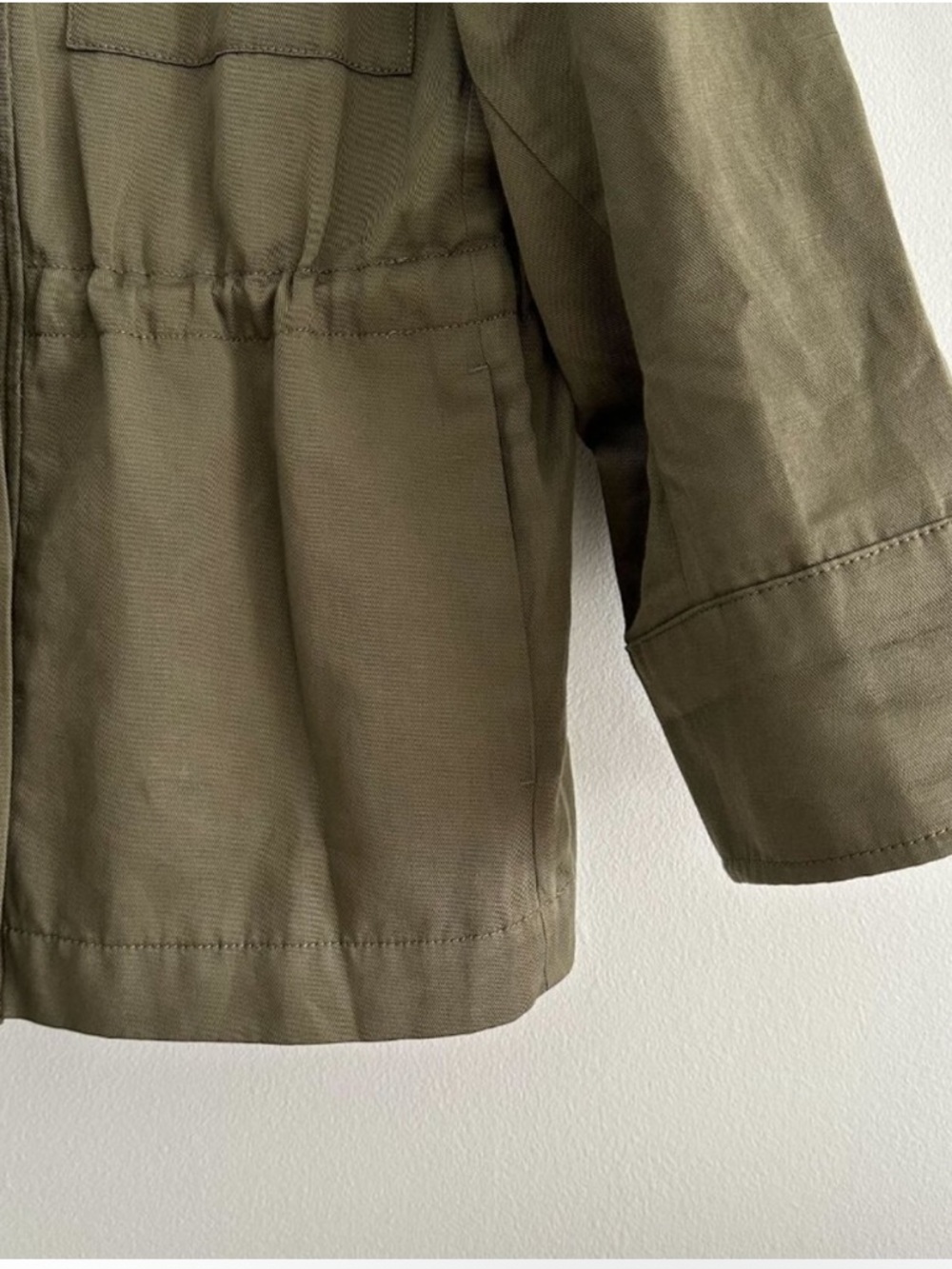 Banana Republic Lucia Cotton Linen Jacket in Desert Thyme Green Size Small - Picture 11 of 14